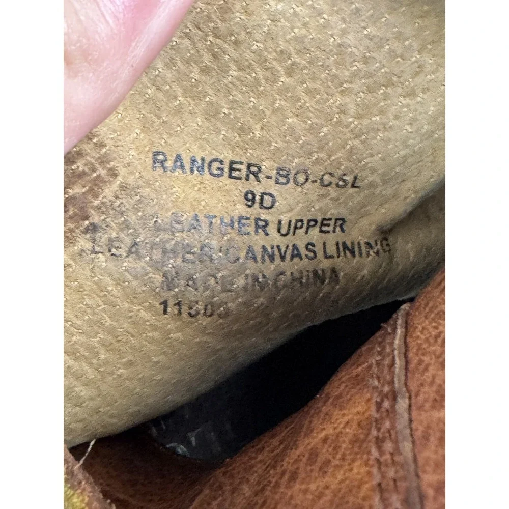 Polo Ralph Lauren Boots Mens Size 9D Brown Leather Ranger-BO-CSL Combat Lace‎ Up